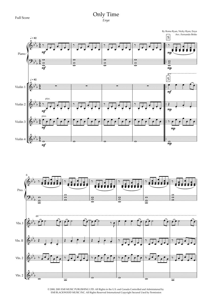 Only Time (arr. Fernando Britto)