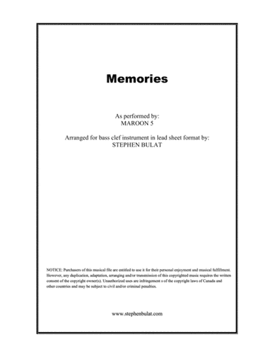 Memories (arr. Stephen Bulat)