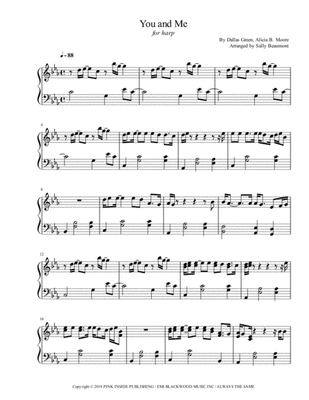 You And Me (arr. Sally Beaumont)