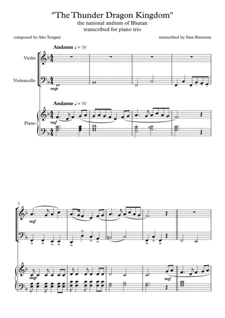The Thunder Dragon Kingdom (arr. Sam Bateman)