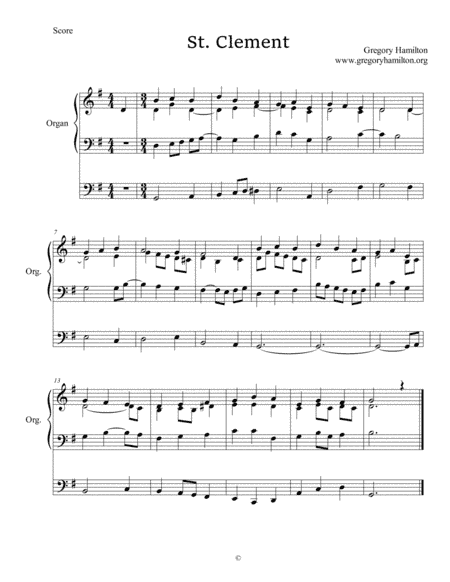St. Clement - The Day that thou Gavest - Alternative Harmonization