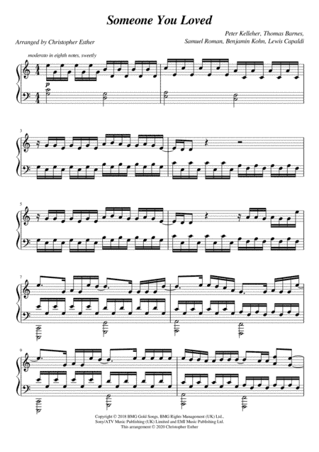 Someone You Loved (arr. Christopher Esther)