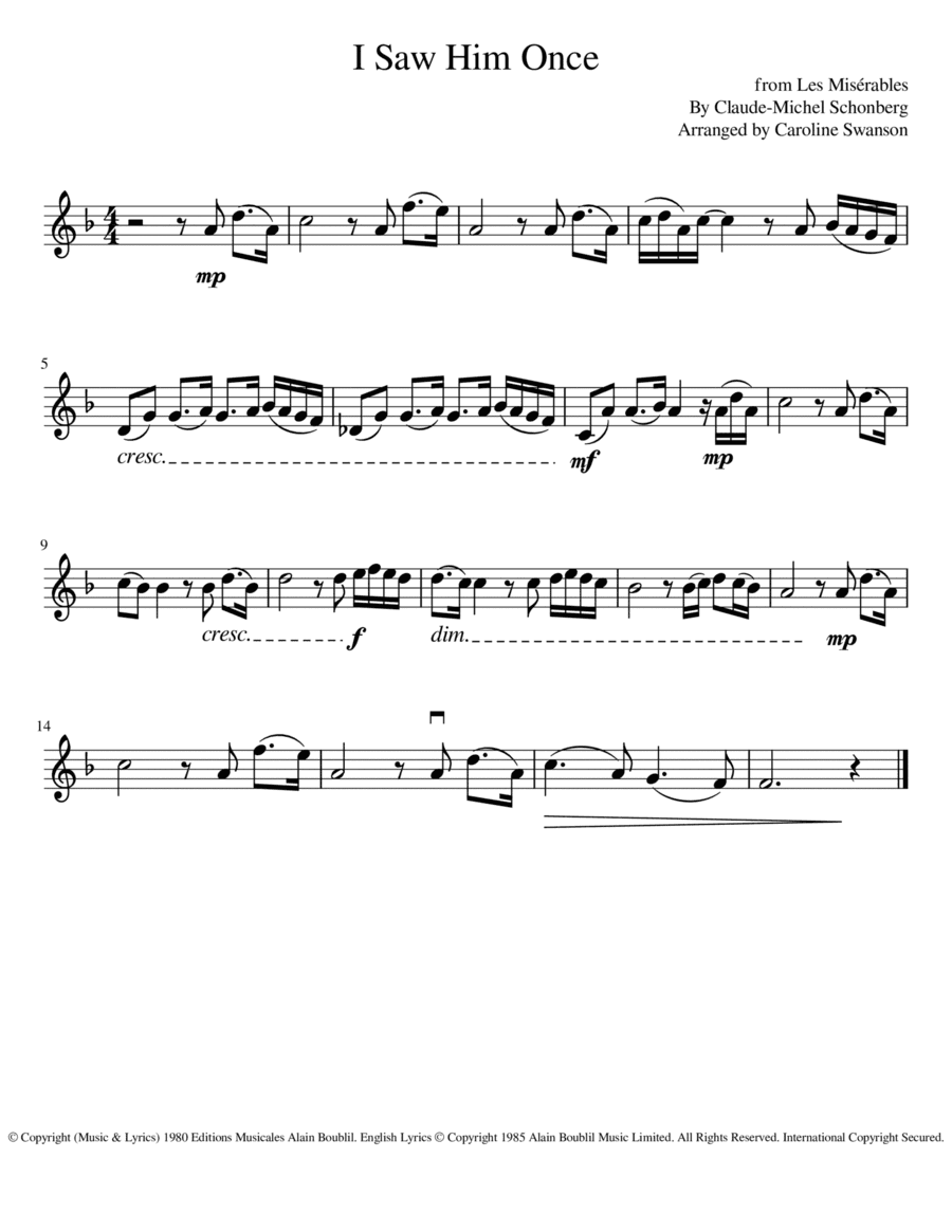 I Saw Him Once (arr. Caroline Swanson)