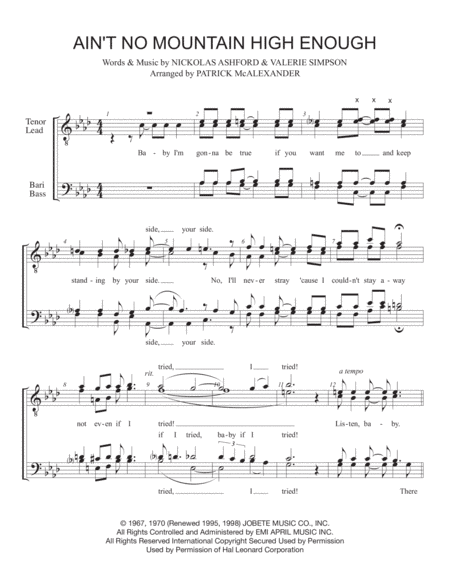 Ain't No Mountain High Enough (arr. Patrick McAlexander)