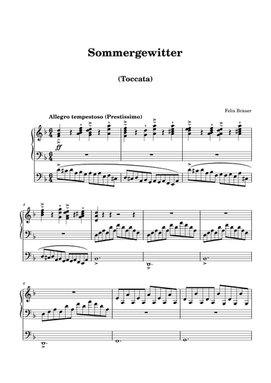Sommergewitter / Summer Thunderstorm (Toccata)