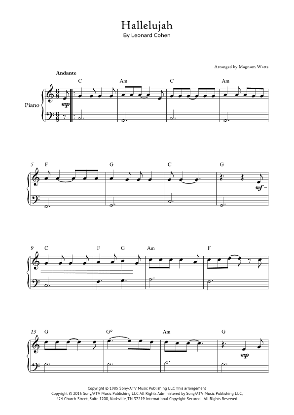 Hallelujah (arr. Magnum Watts)