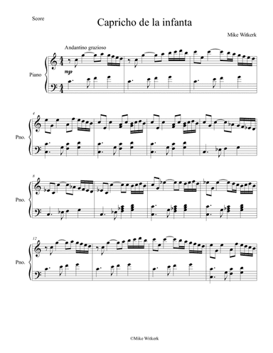 Capricho de la infanta (Piano solo)