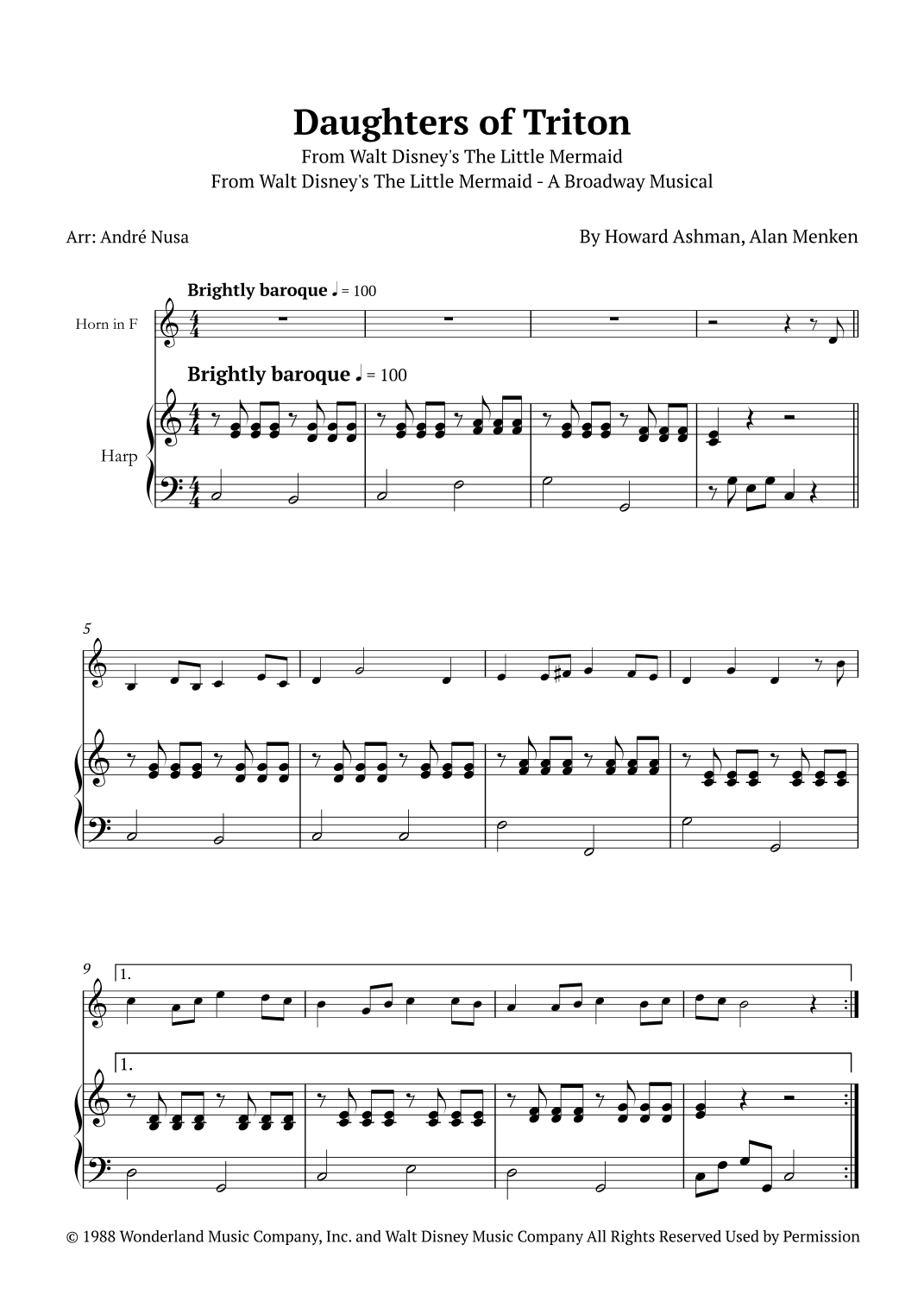 Daughters Of Triton (arr. André Nusa)