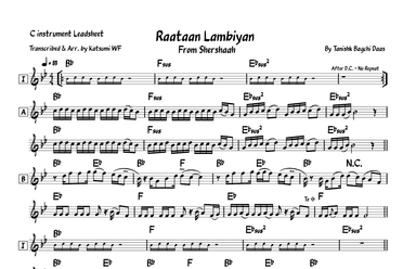 Raataan Lambiyan (arr. Katsumi WF)