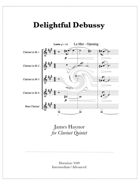 Delightful Debussy for Clarinet Quintet (arr. James Haynor)