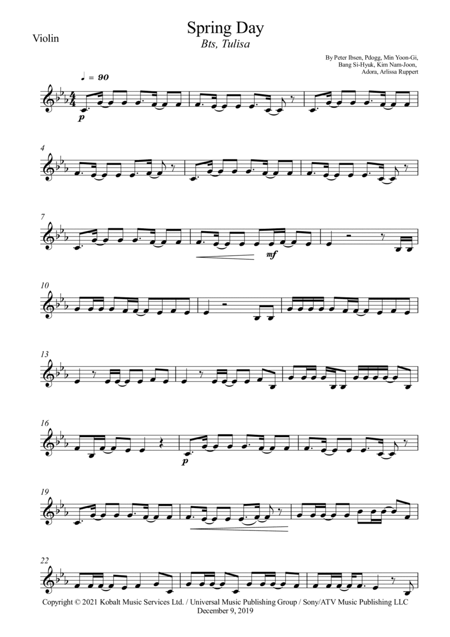 Spring Day (arr. Wesley S. SIlva)