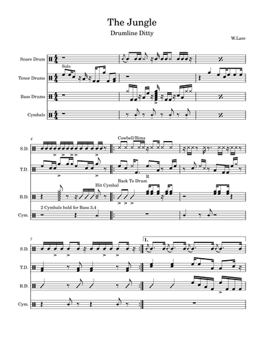The Jungle, A Drumline DItty