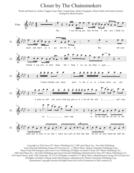 Closer (arr. Bryan Kujawa)