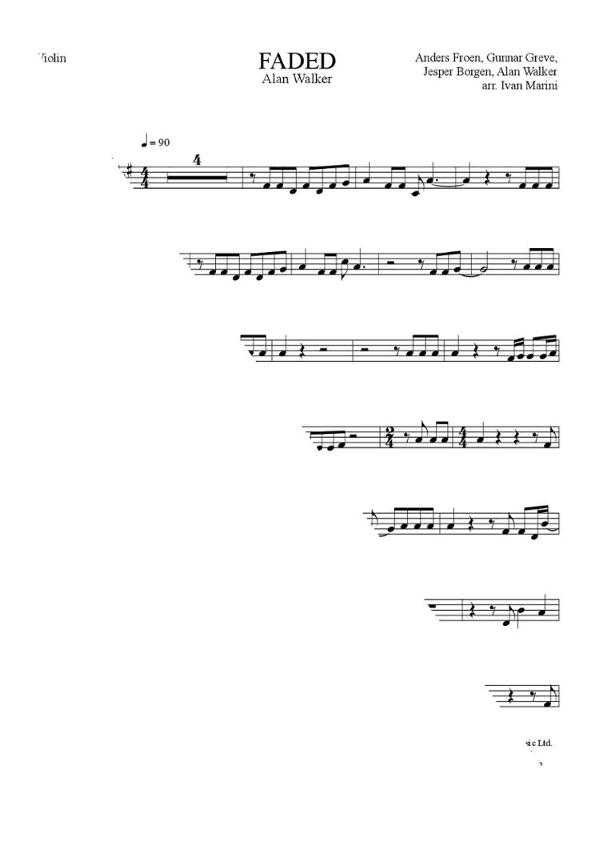 Faded (arr. Ivan Marini)