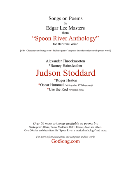 Judson Stoddard from "Spoon River"