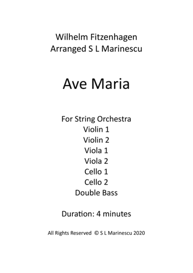 Ave Maria (arr. S L Marinescu)