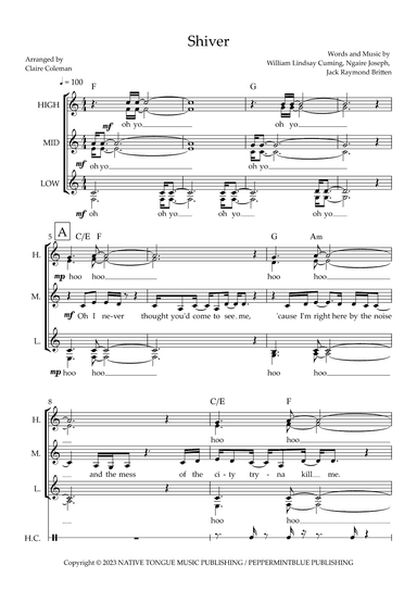 Shiver (arr. Claire Coleman)
