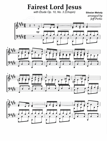 Fairest Lord Jesus / Etude in E (arr. Jeff Perks)