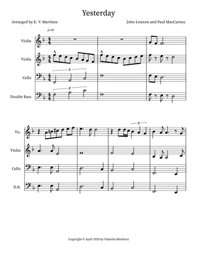 Yesterday (arr. Terry Berry Music)