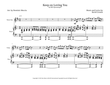 Keep On Loving You (arr. Dominic Meccia)
