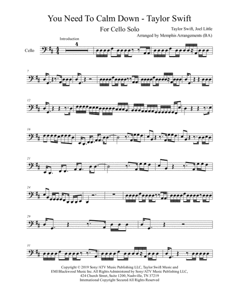 You Need To Calm Down (arr. Memphis Arrangements (BA))