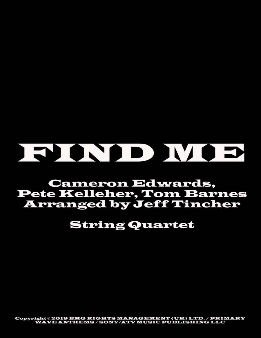 Find Me (arr. Jeff Tincher)