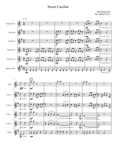 Sweet Caroline (arr. Quinn Levy)