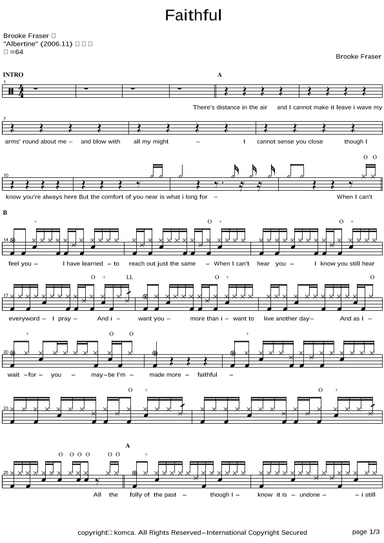 Faithful (arr. COPYDRUM)