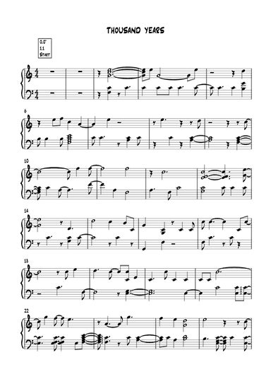 A Thousand Years (arr. by ezequiel)