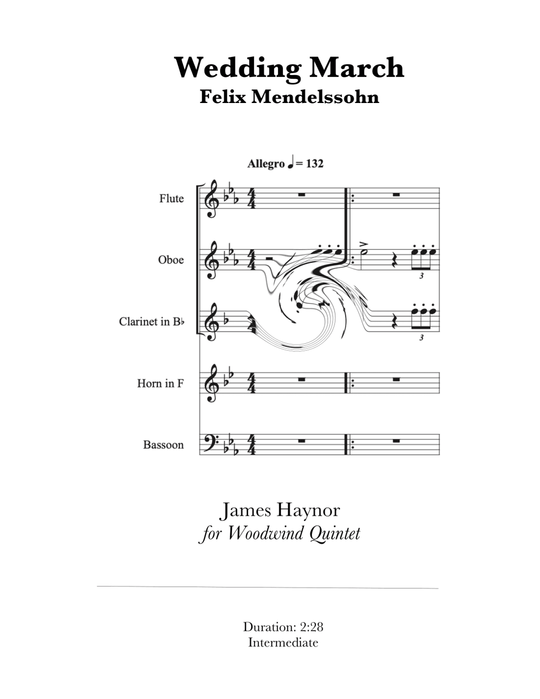 Wedding March from A Midsummer's Night Dream for Woodwind Quintet (arr. James Haynor)