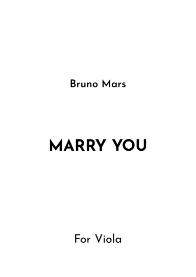 Marry You (arr. Jireh J.)
