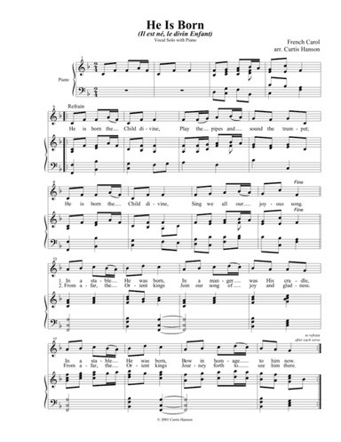 He Is Born (arr. Curtis Hanson)