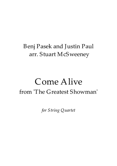 Come Alive (arr. Stuart McSweeney)
