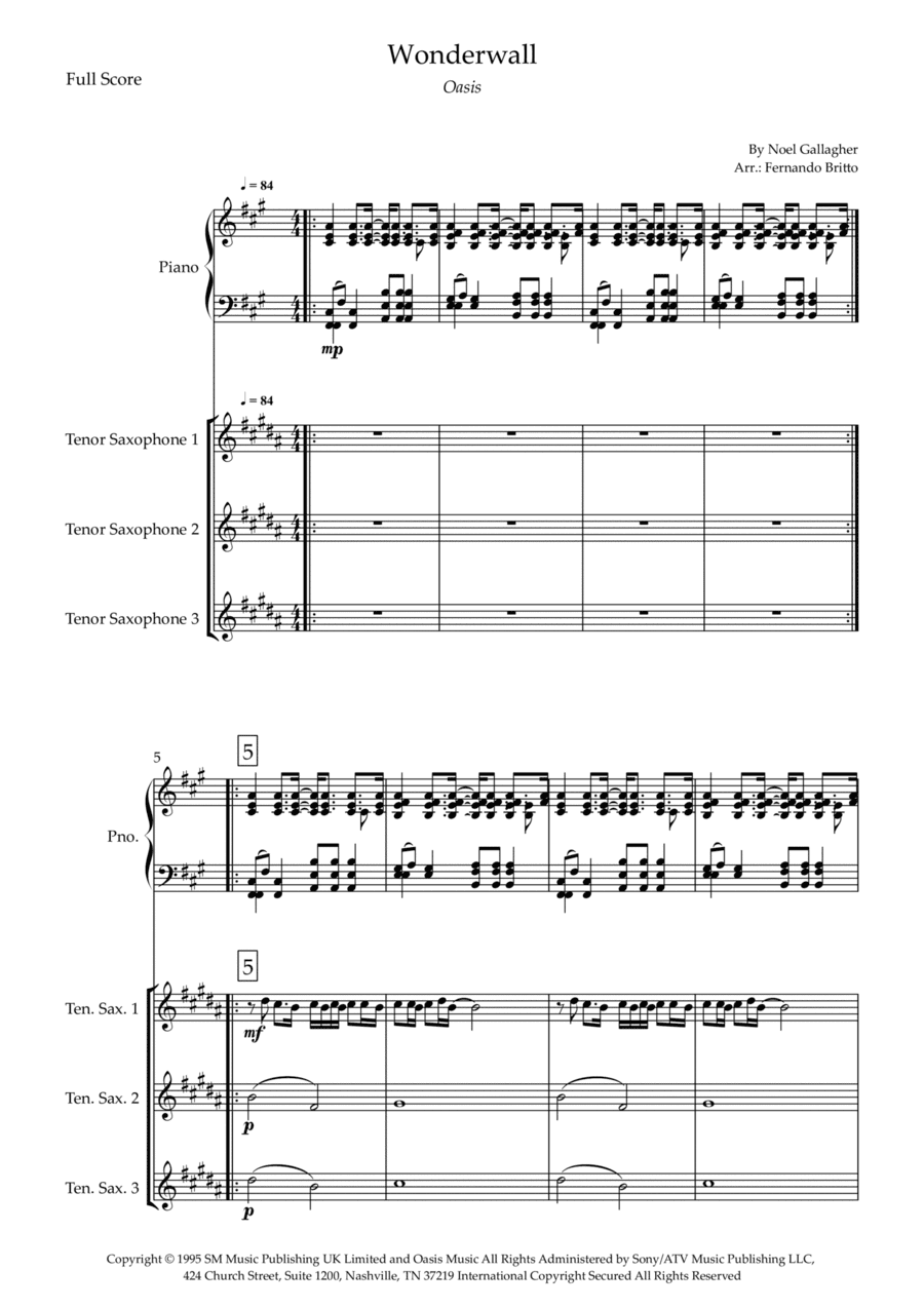 Wonderwall (arr. Fernando Britto)