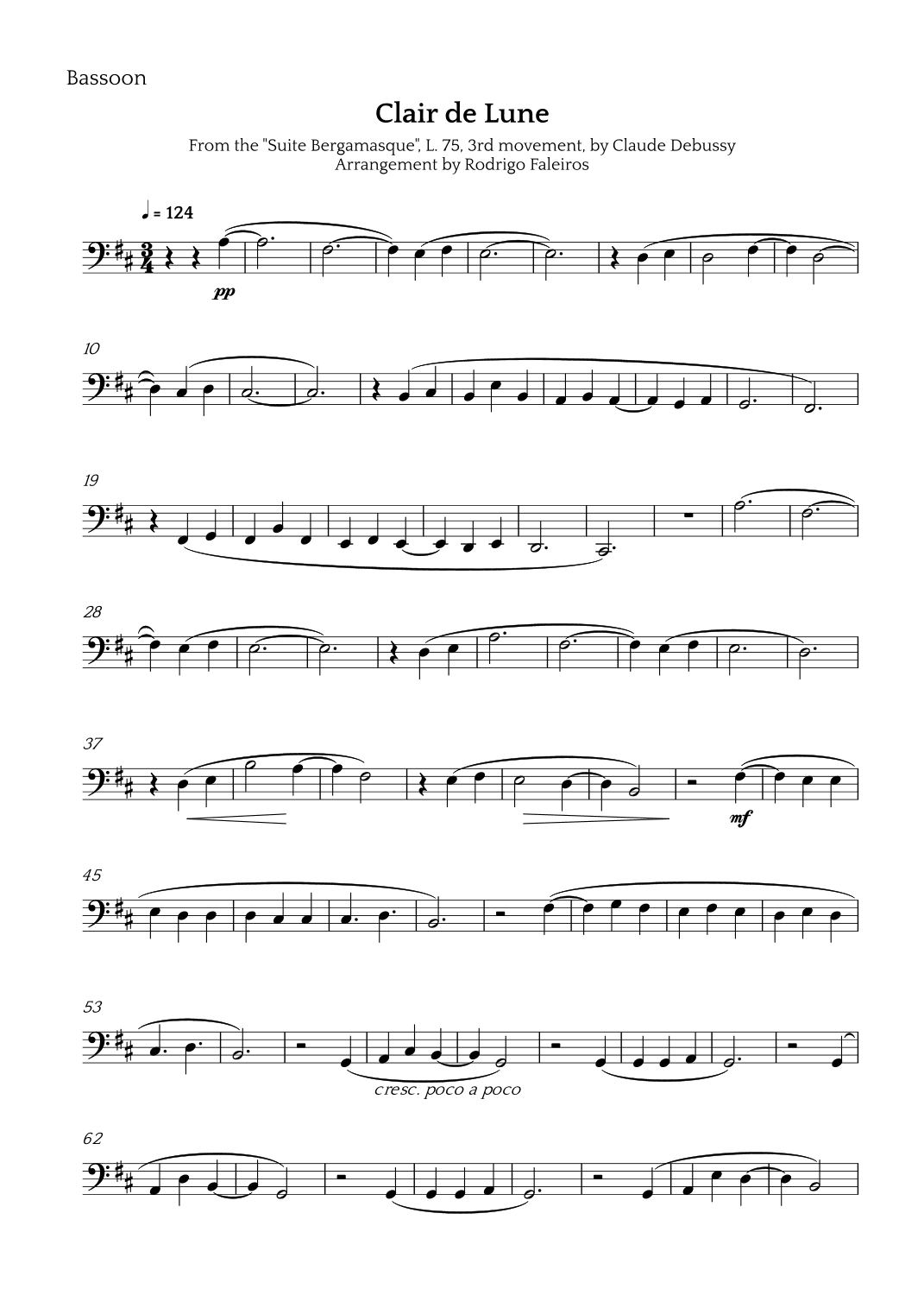 Clair de Lune (arr. Rodrigo Faleiros)