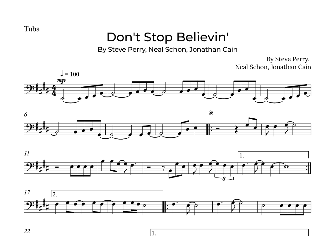 Don't Stop Believin' (arr. Alex Nunes Rodrigues)
