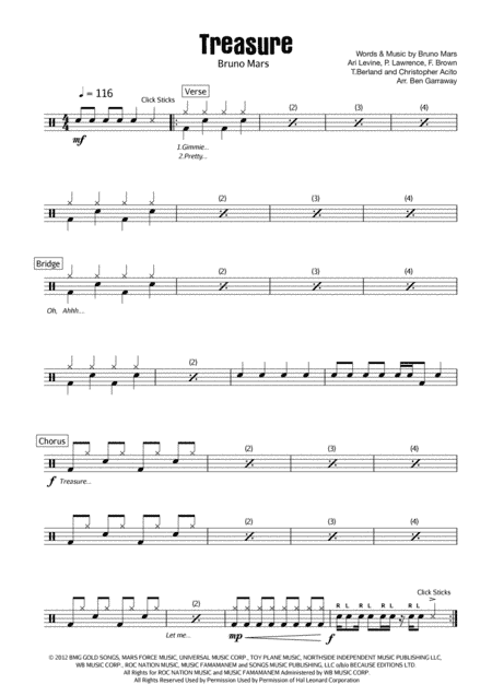 Treasure (arr. Ben Garraway)