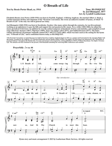O Breath of Life (arr. Lyndell Leatherman)