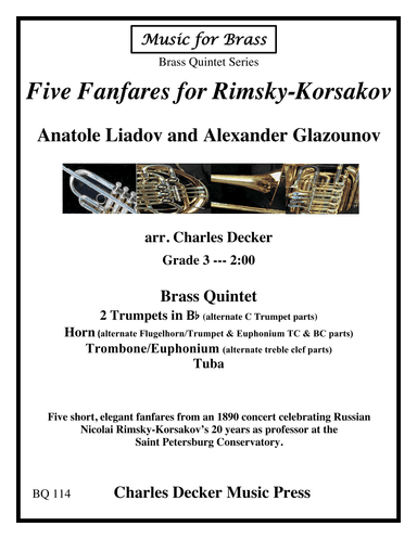 Five Fanfares for Rimsky-Korsakov for Brass Quintet (arr. Charles Decker)