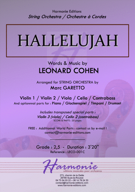 Hallelujah (arr. Marc GARETTO)