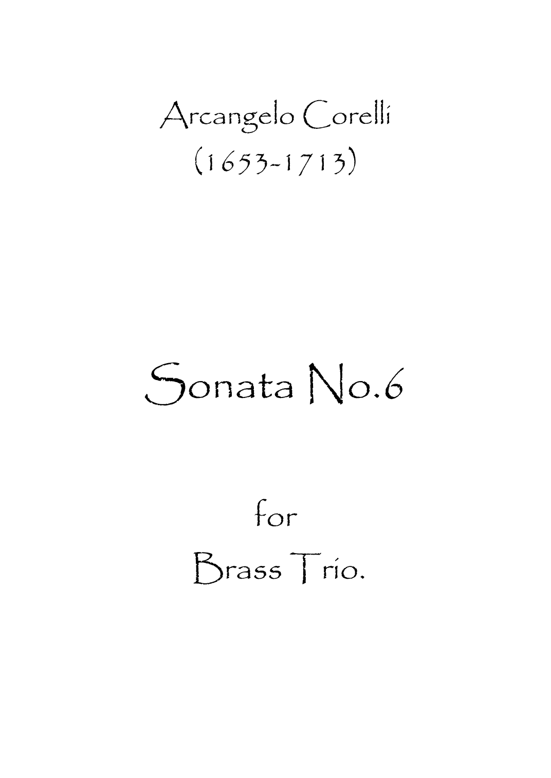 Sonata No.6 (arr. Spence Bundy)