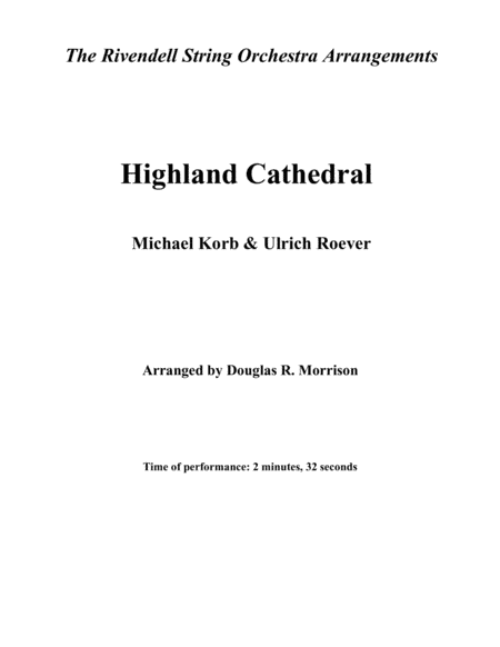Highland Cathedral (arr. Douglas R. Morrison)