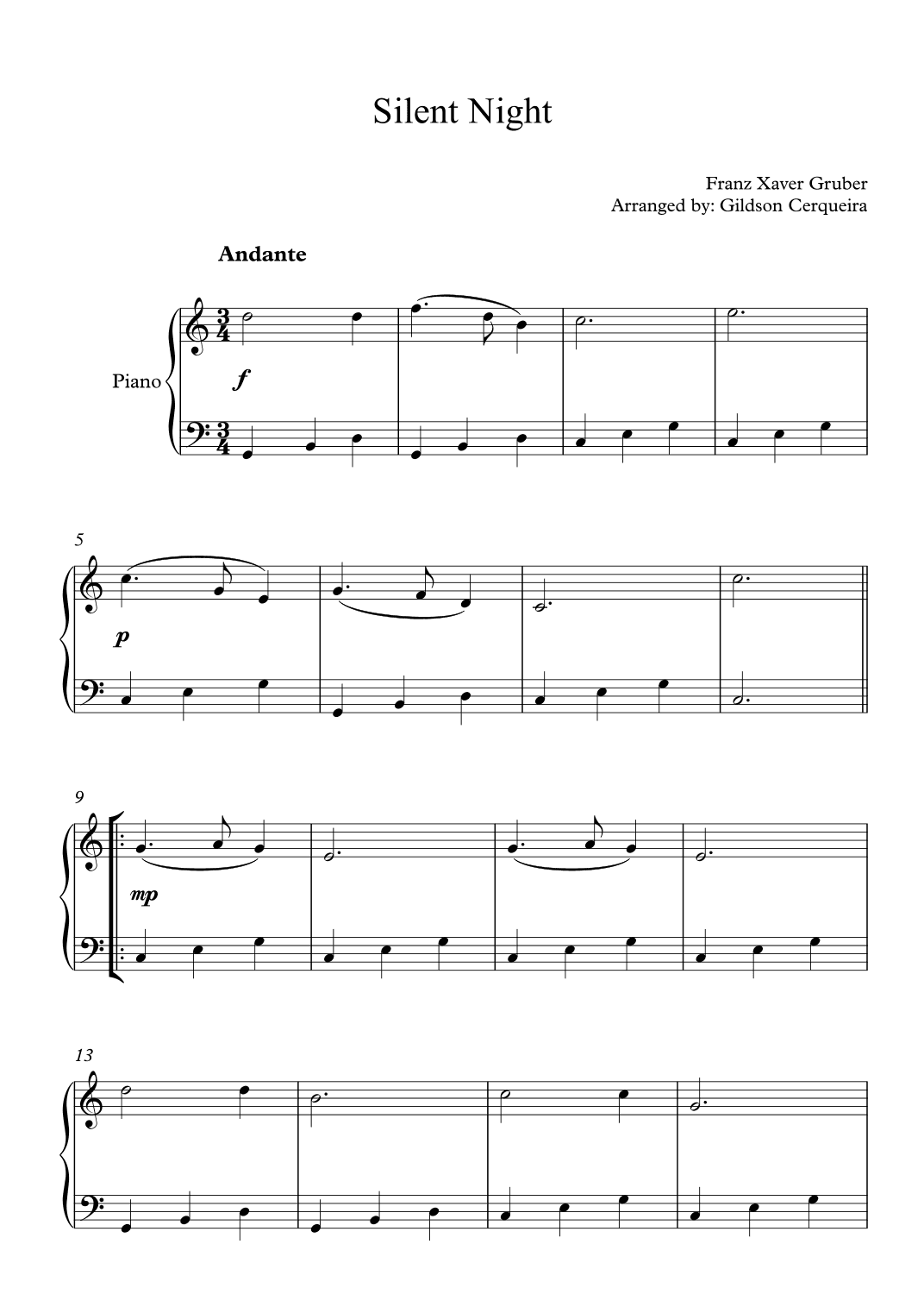 Silent Night (arr. Gildson Cerqueira)