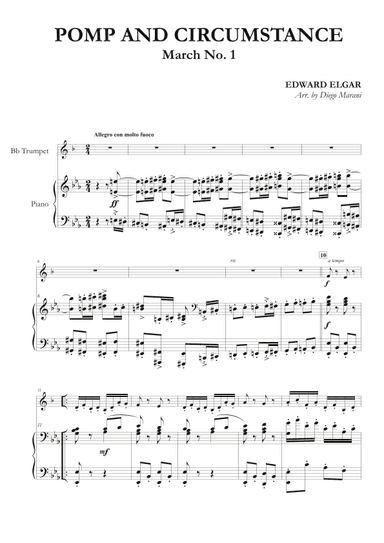 Pomp and Circumstance March No. 1 for Trumpet and Piano (arr. Diego Marani)