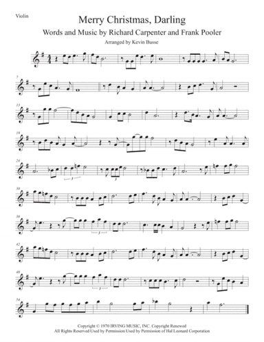 Merry Christmas, Darling (arr. Kevin Busse)