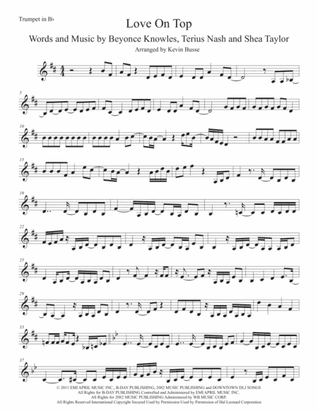 Love On Top (arr. Kevin Busse)