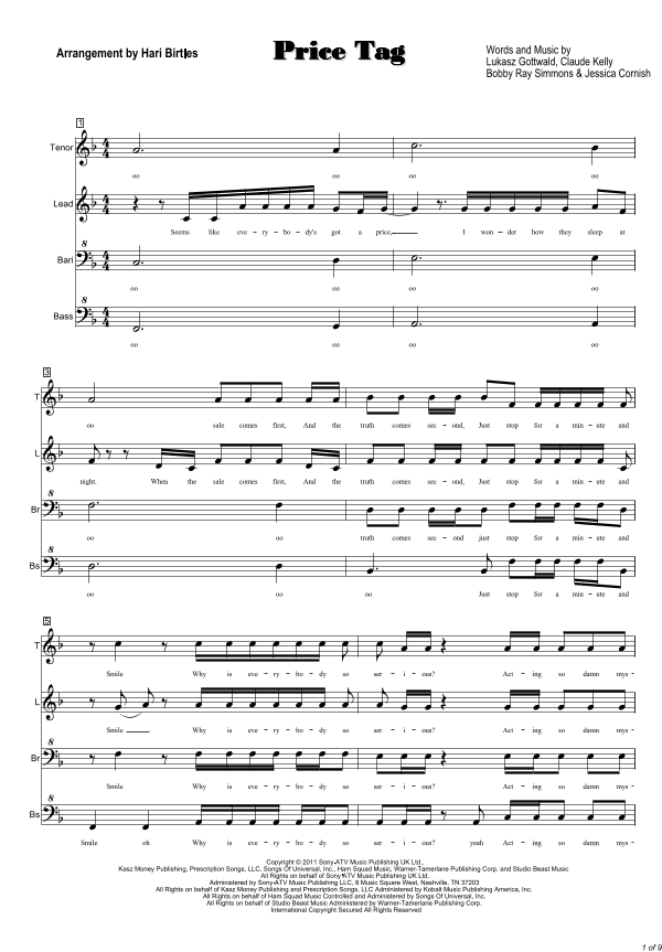 Price Tag (arr. Hari Birtles)