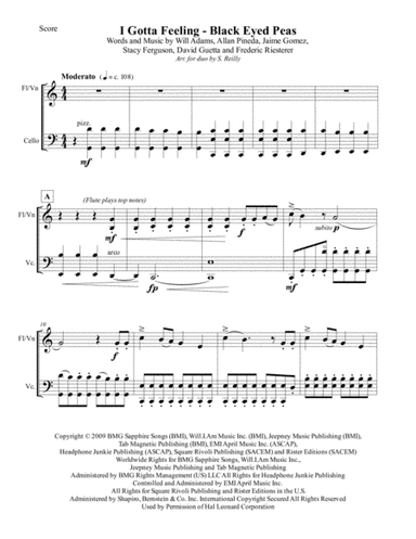 I Gotta Feeling (arr. S. Reilly)