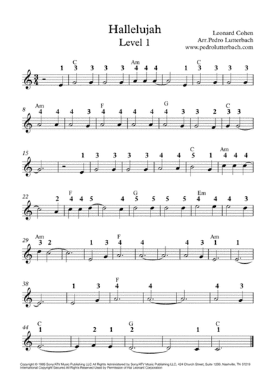 Hallelujah (arr. Pedro Lutterbach)