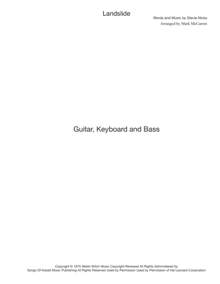 Landslide (arr. Mark McCarron)